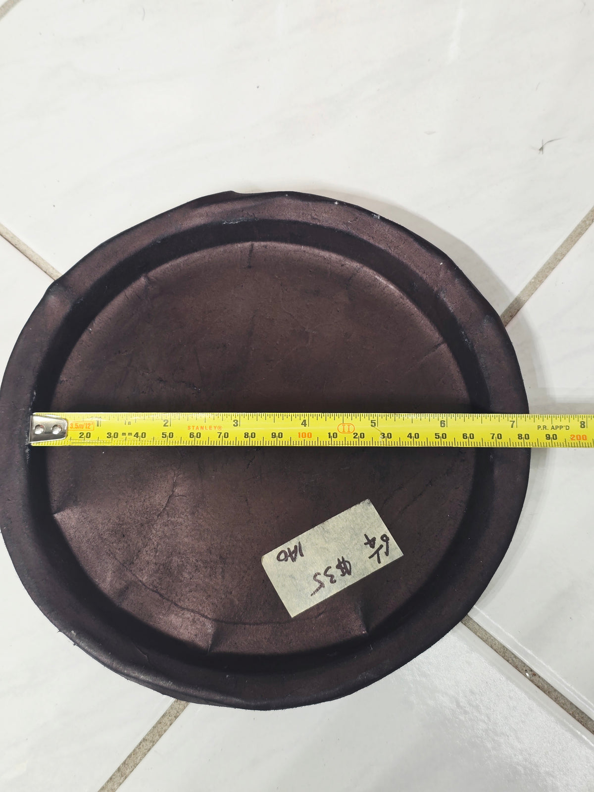6.25" Concert Quality Black Dholak Treble Skin *Very Minor Cosmetic Blemishes