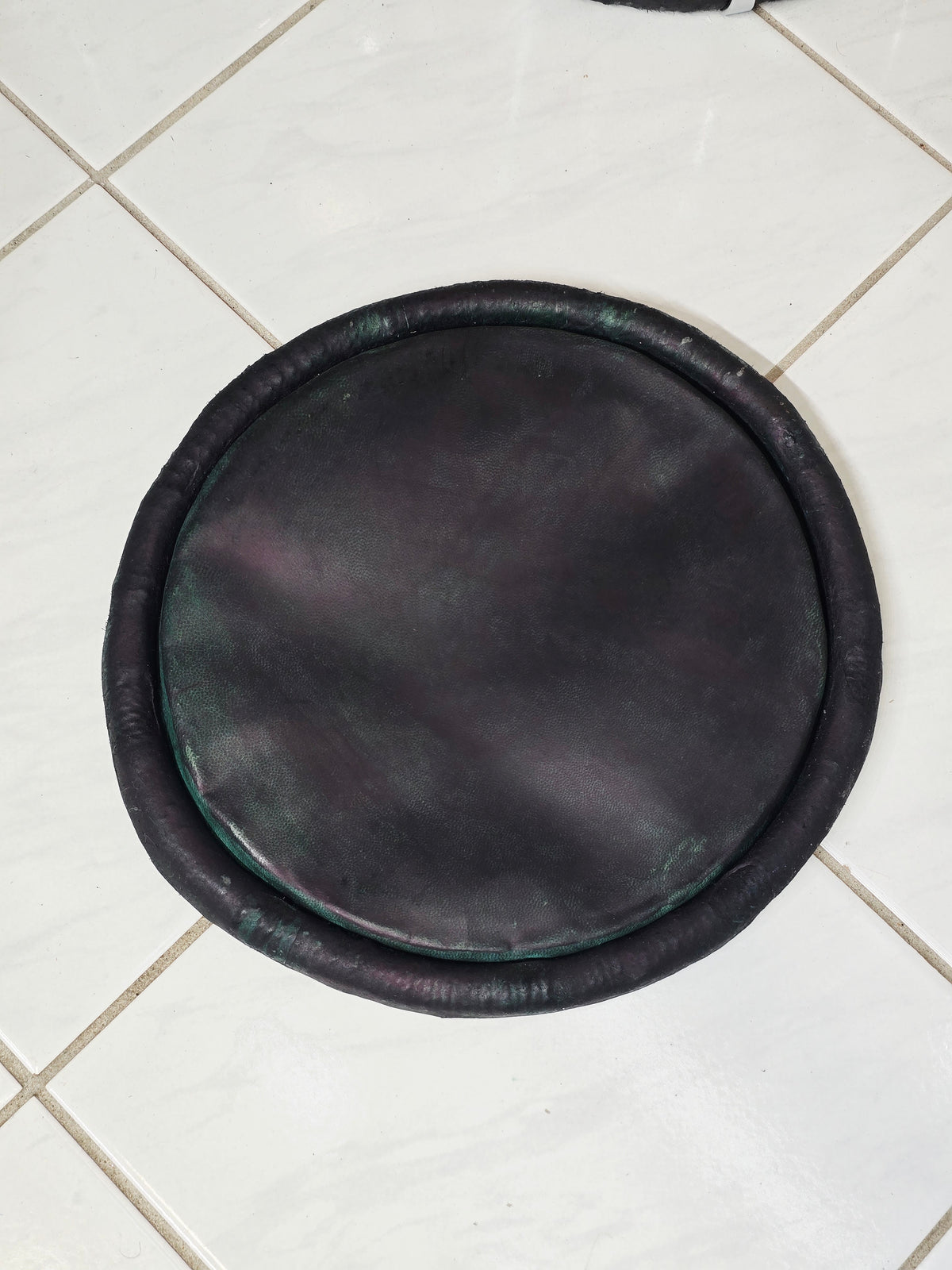 9.5" Concert Quality Dark Green Dholak Bass Skin