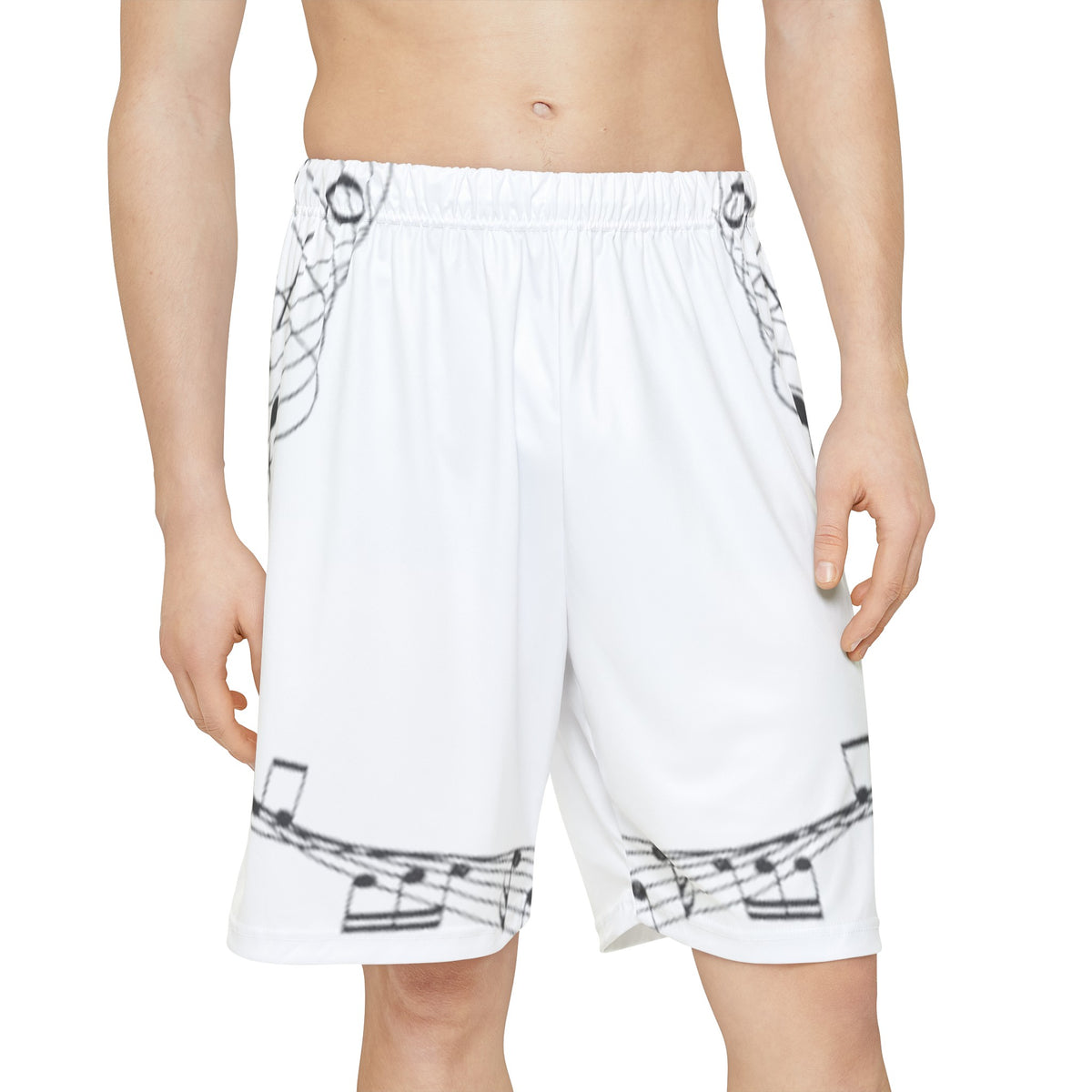 Rhythmic Groove Music Note Sport Shorts - Sangeet Store