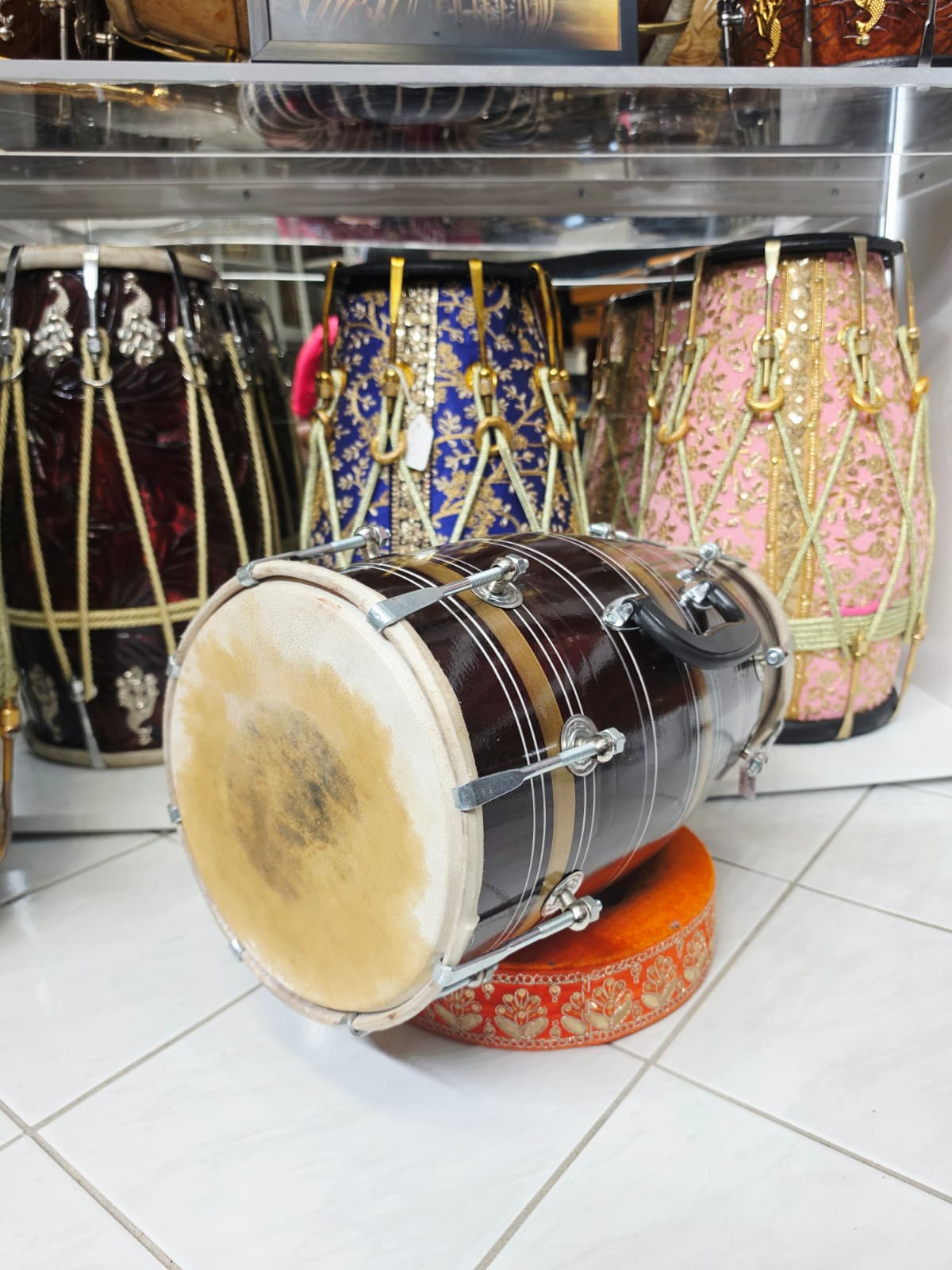 Mahogany Ember Student Dholak *Very Minor Cosmetic Blemishes