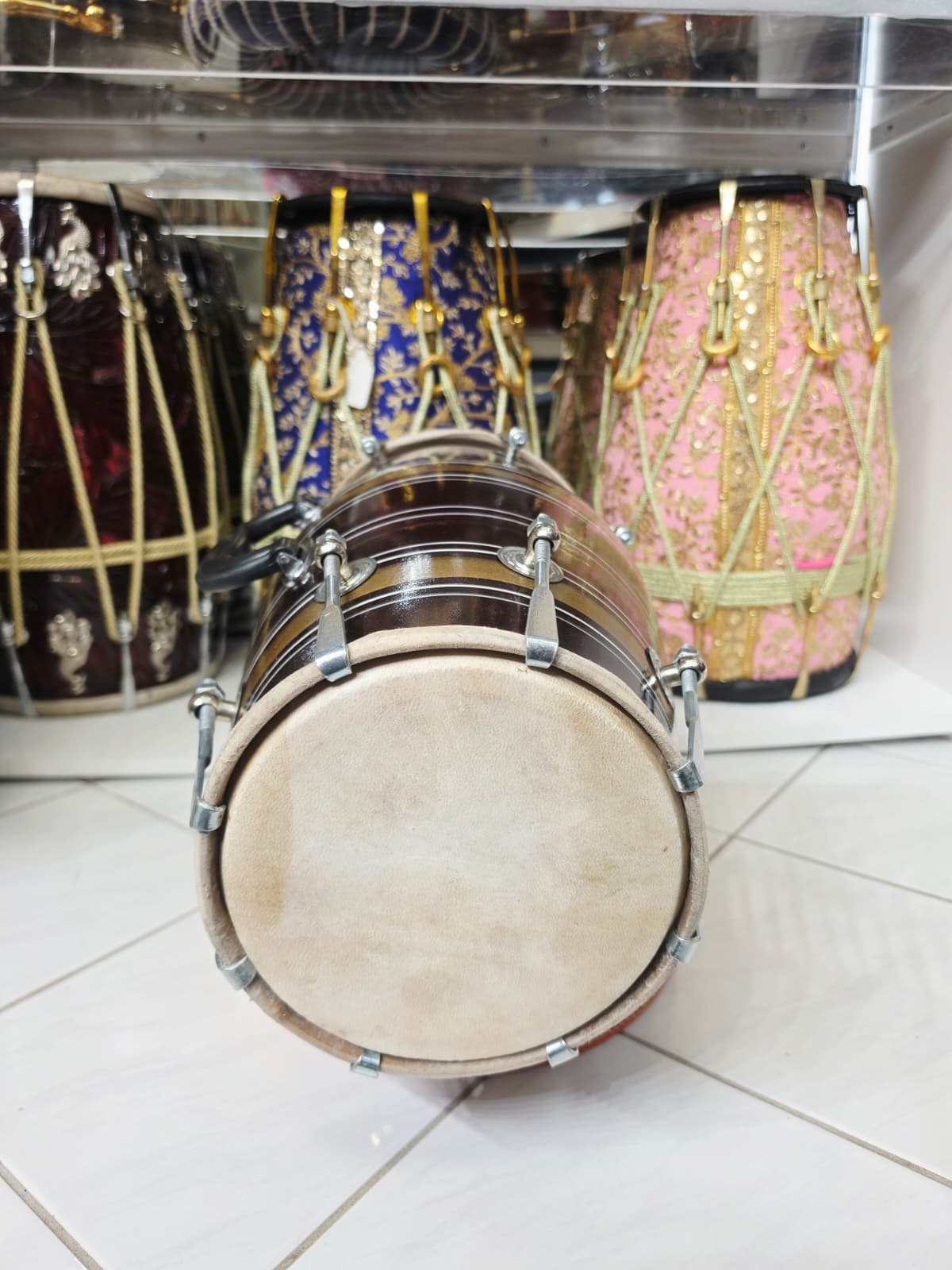 Mahogany Ember Student Dholak *Very Minor Cosmetic Blemishes
