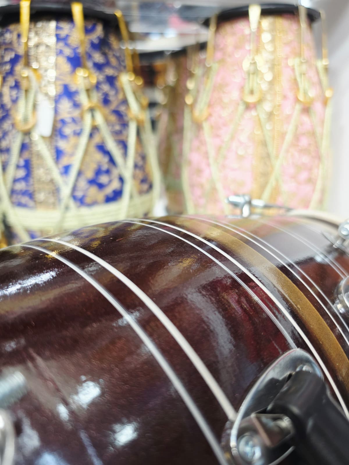 Mahogany Ember Student Dholak *Very Minor Cosmetic Blemishes