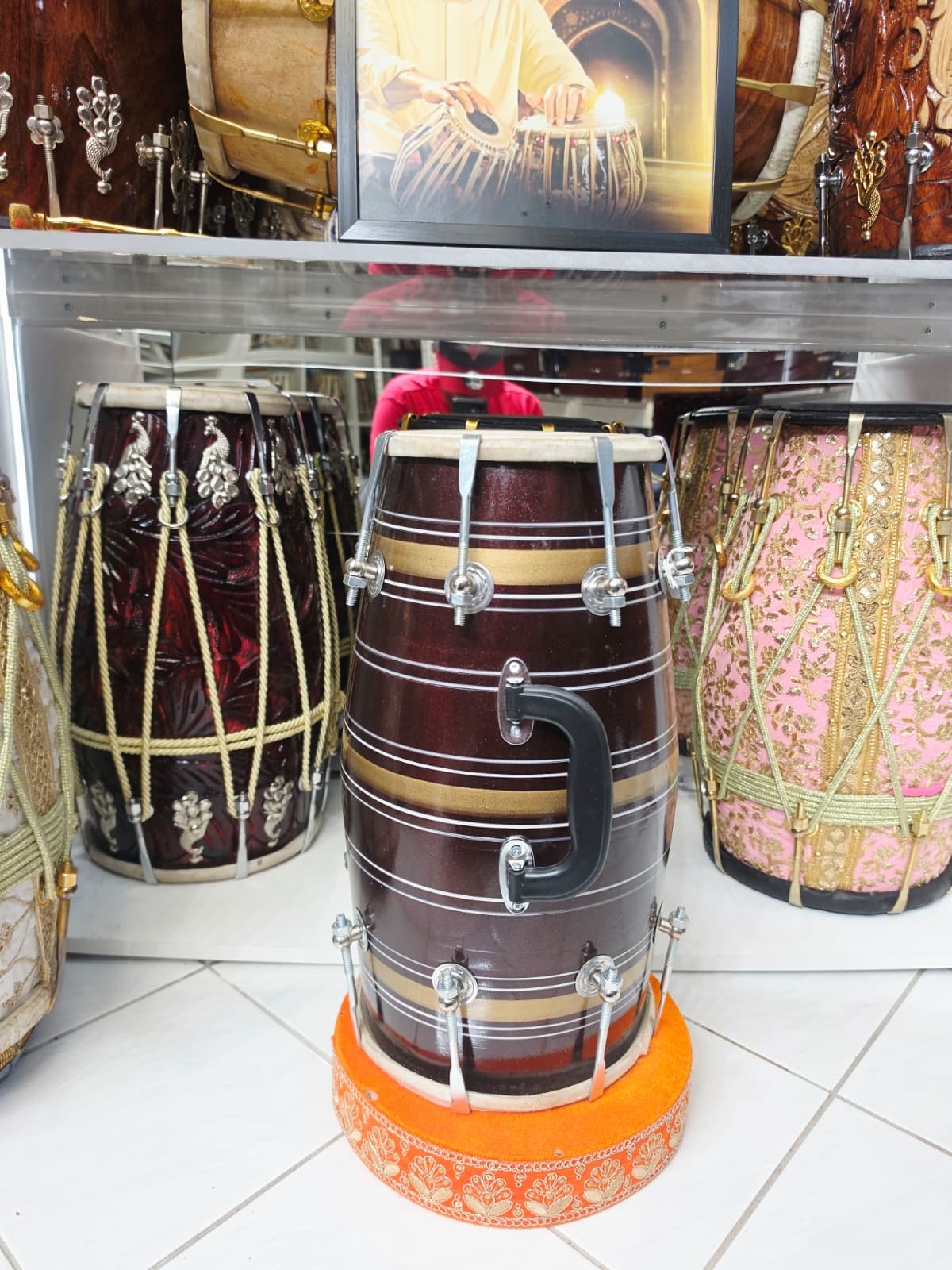Mahogany Ember Student Dholak *Very Minor Cosmetic Blemishes