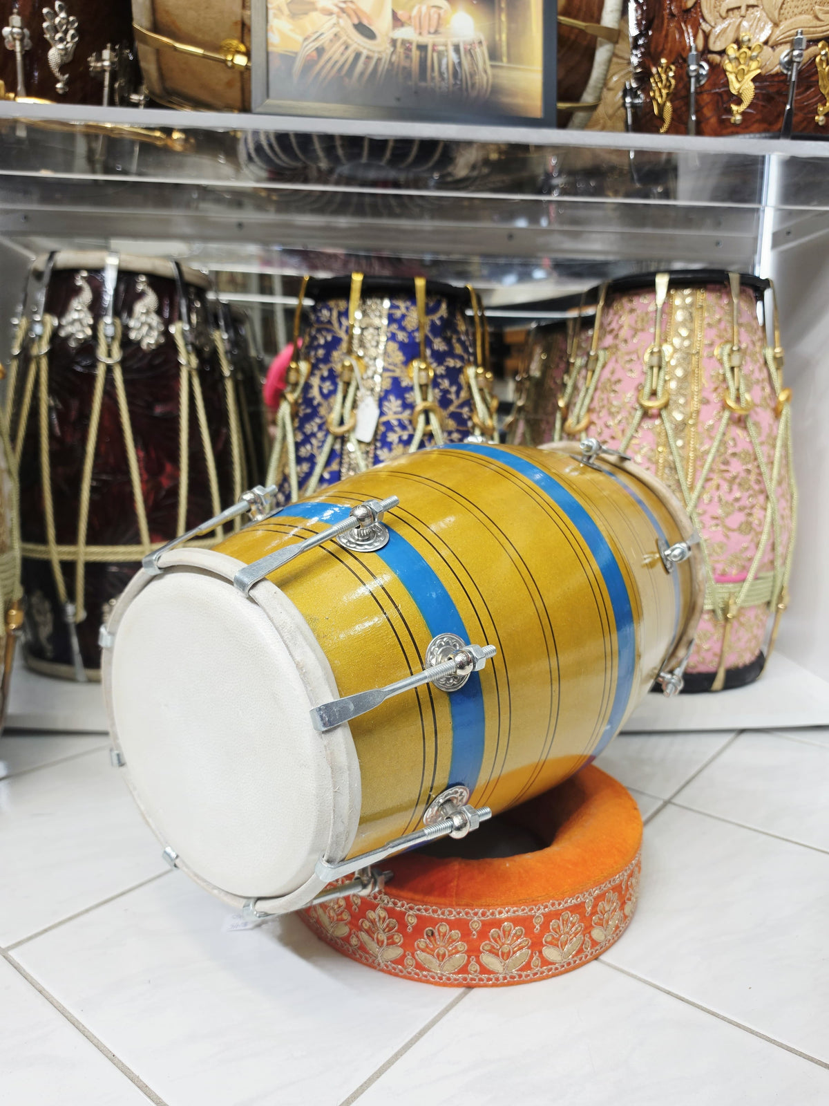Golden Monsoon Student Dholak – Very Minor Cosmetic Blemishes