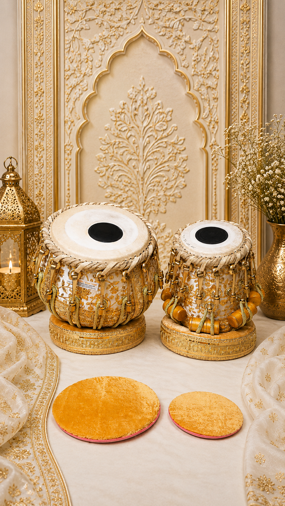 Custom White & Gold Sherwani Wrapped Bolted Dayans Package for Amarnath: 10% Deposit Link