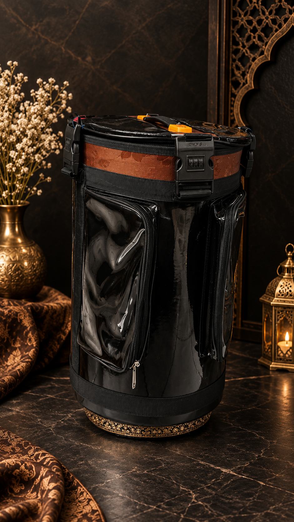 Voyager Elite Premium Padded Soft Dholak Travel Case with Accessory Pockets (Up to 19.75" Dholaks) *Very Minor Cosmetic Blemishes