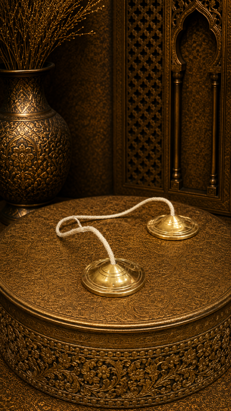 Surya Naad Small Plain Brass Majheera