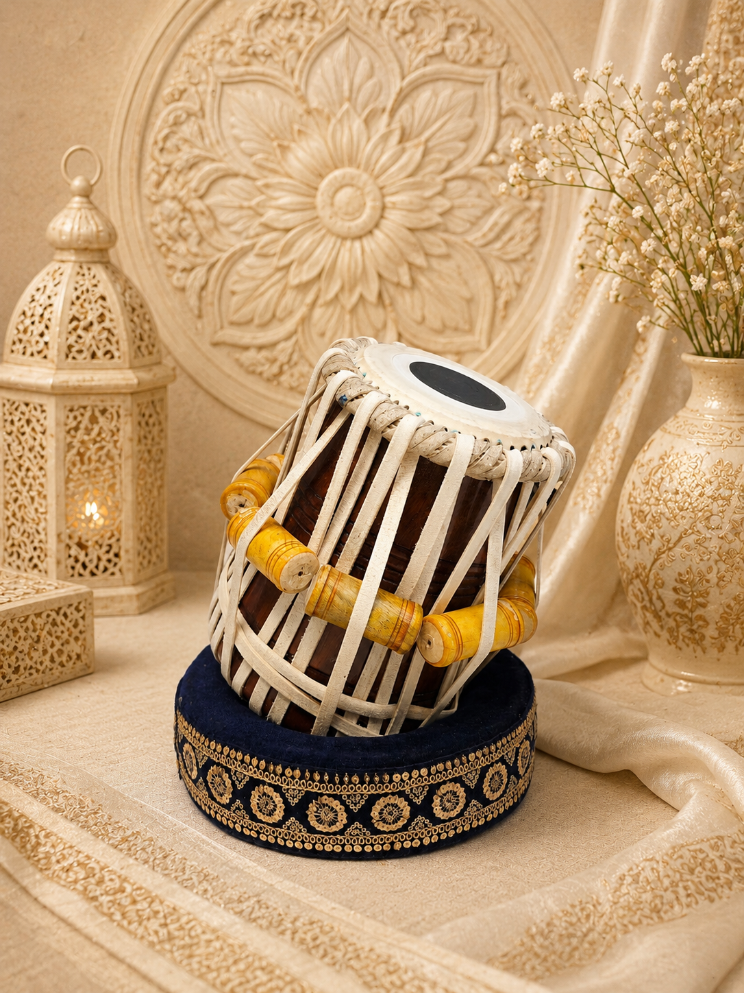 Surashakti | 5" F# Iqbal Skin Red Sheesham Professional Dayan *Slight Buzzing and Minor Cosmetic Blemishes