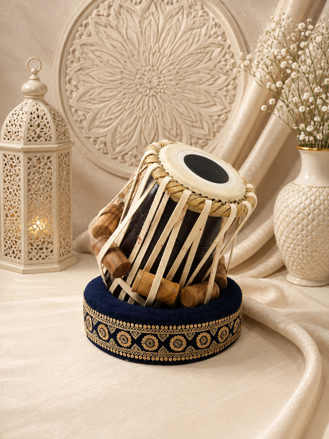 Vyomnaad | 5" F#/G Mohd. Sharif Skin Red Sheesham Dayan *Very Minor Cosmetic Blemishes *Mediocre Sound