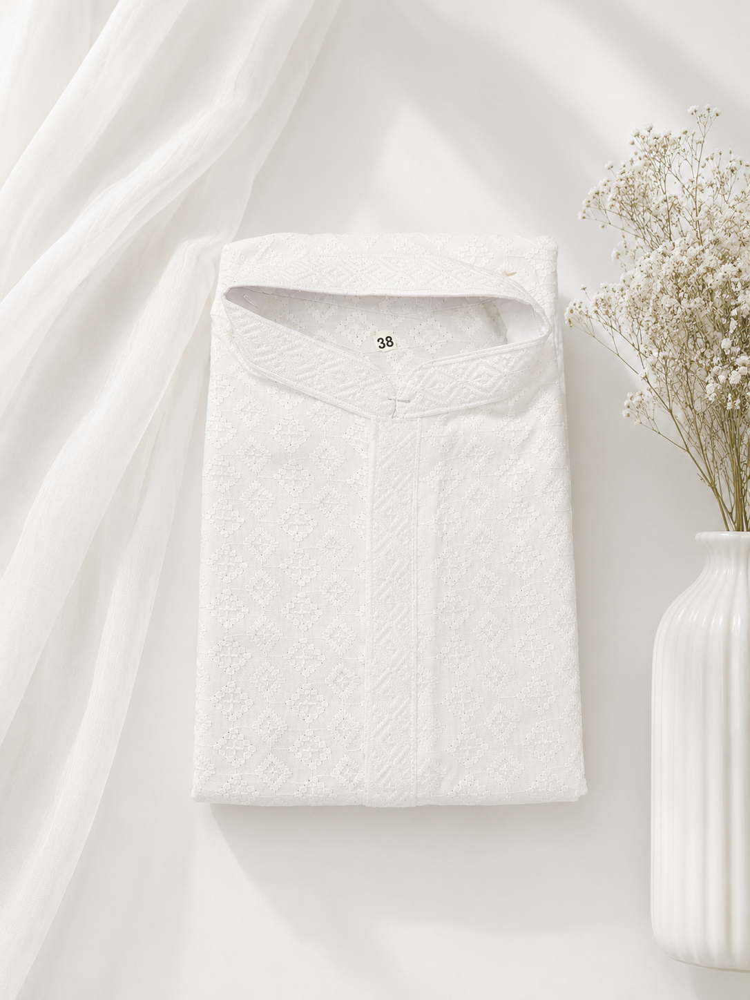 White Men's Kurta Top *Contact For Price*