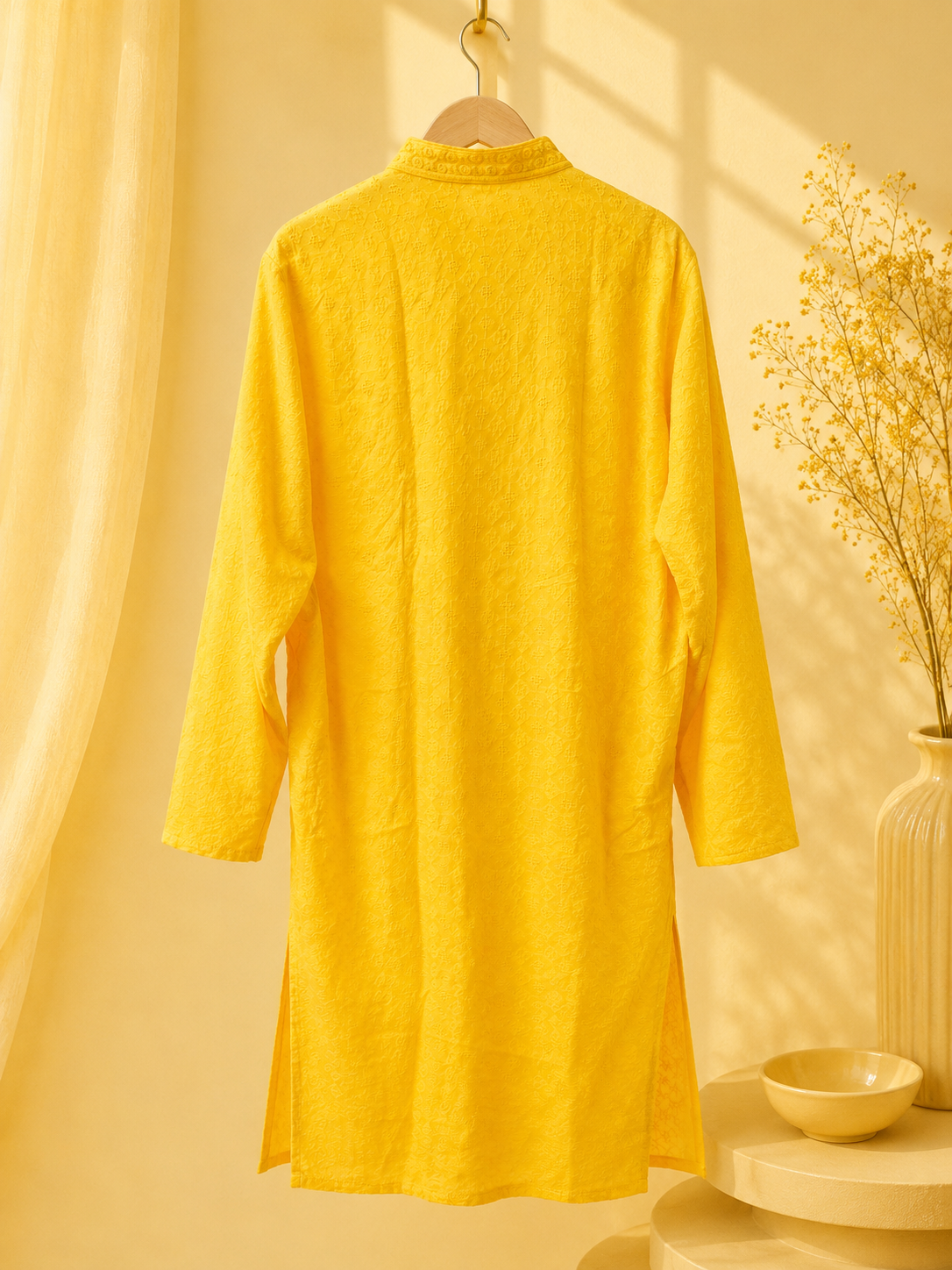 Golden Yellow Men's Kurta Top *Contact For Price*