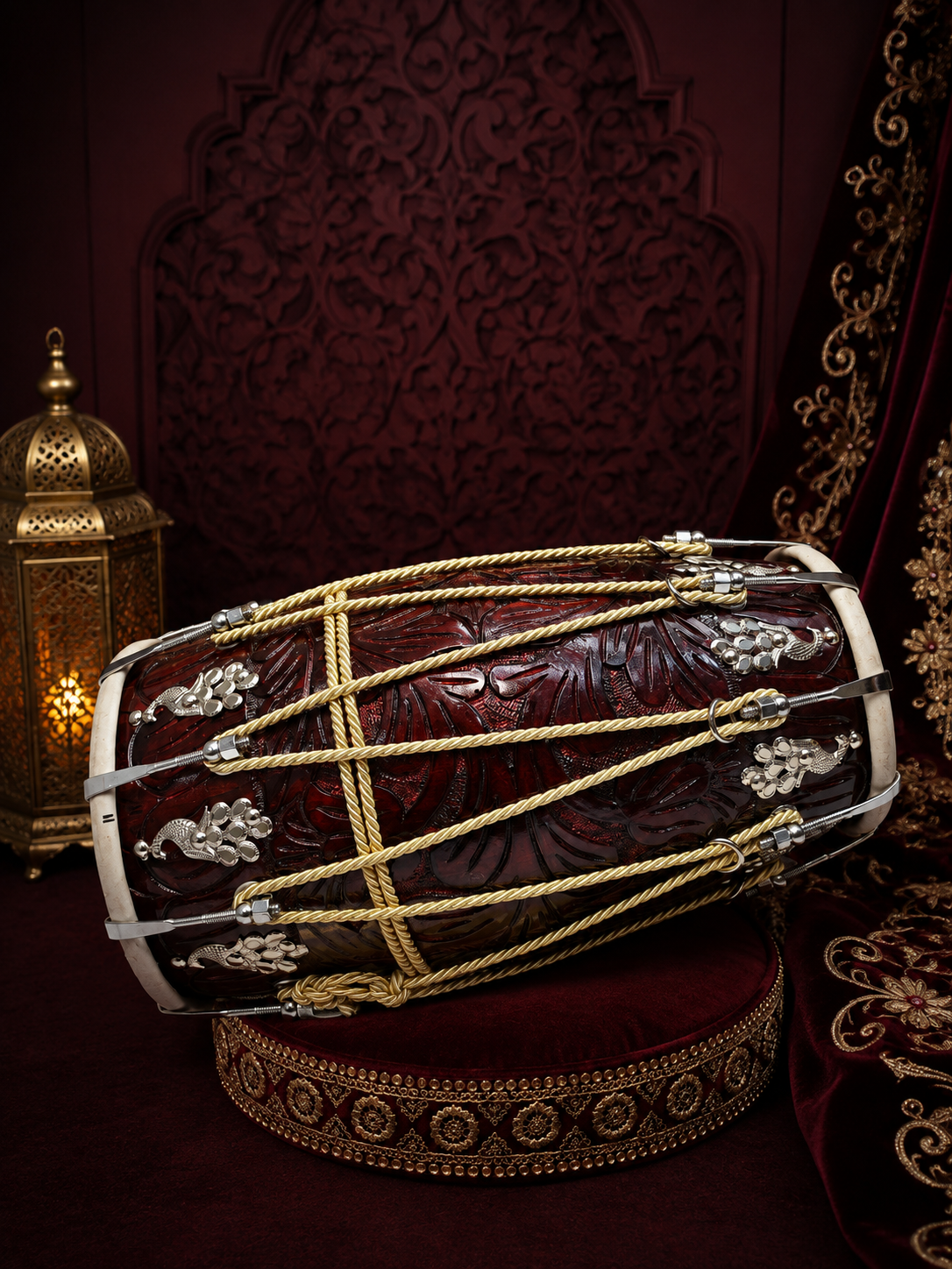 Vrukshakala | Premium Hand-Carved Chetram Dholak