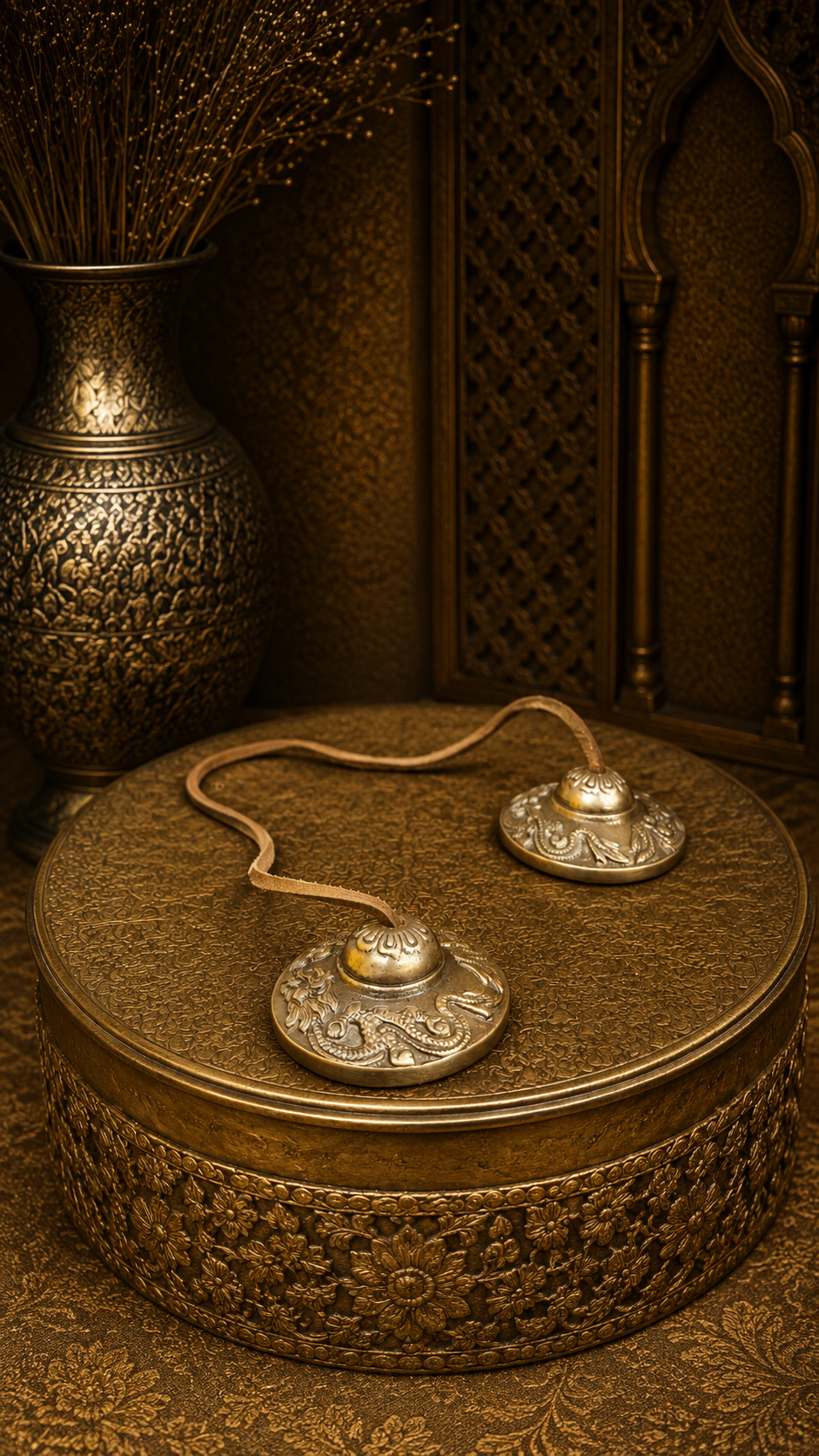 Royal Mehfil Hand-Engraved Brass Majheera