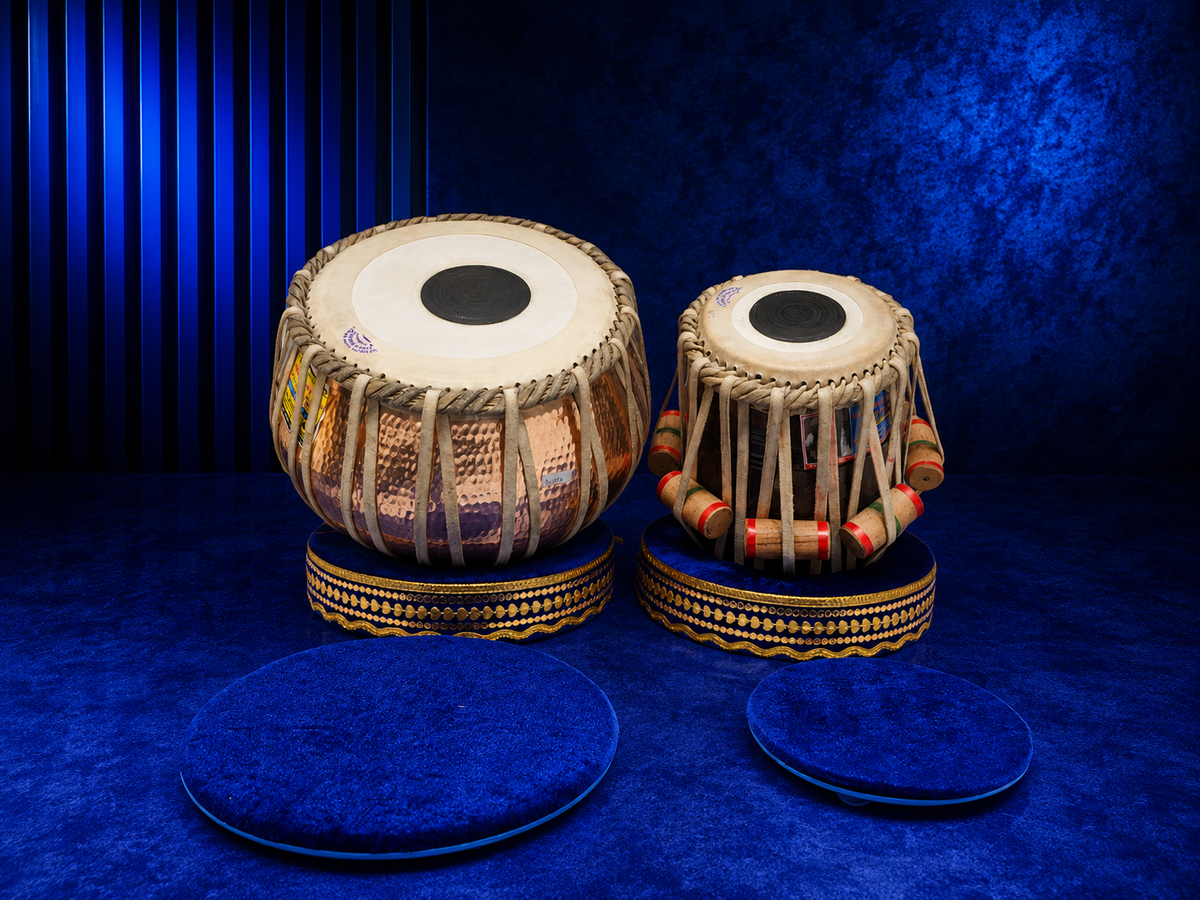 Naad Prakash Heritage | 9.25" 4.170 kg Copper Bayan + 6" C#/D Red Sheesham Mohd. Sharif Concert Tabla Set Very Minor Cosmetic Blemishes *Exceptional Bayan (Tone + Feel)