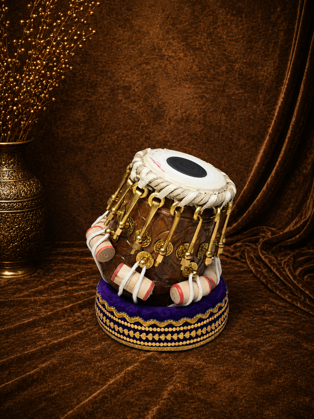 SvaraTitan Prestige | 5.75" C#/D Iqbal Pro Red Sheesham Bolted Tabla Dayan *Slight Vibration Sound