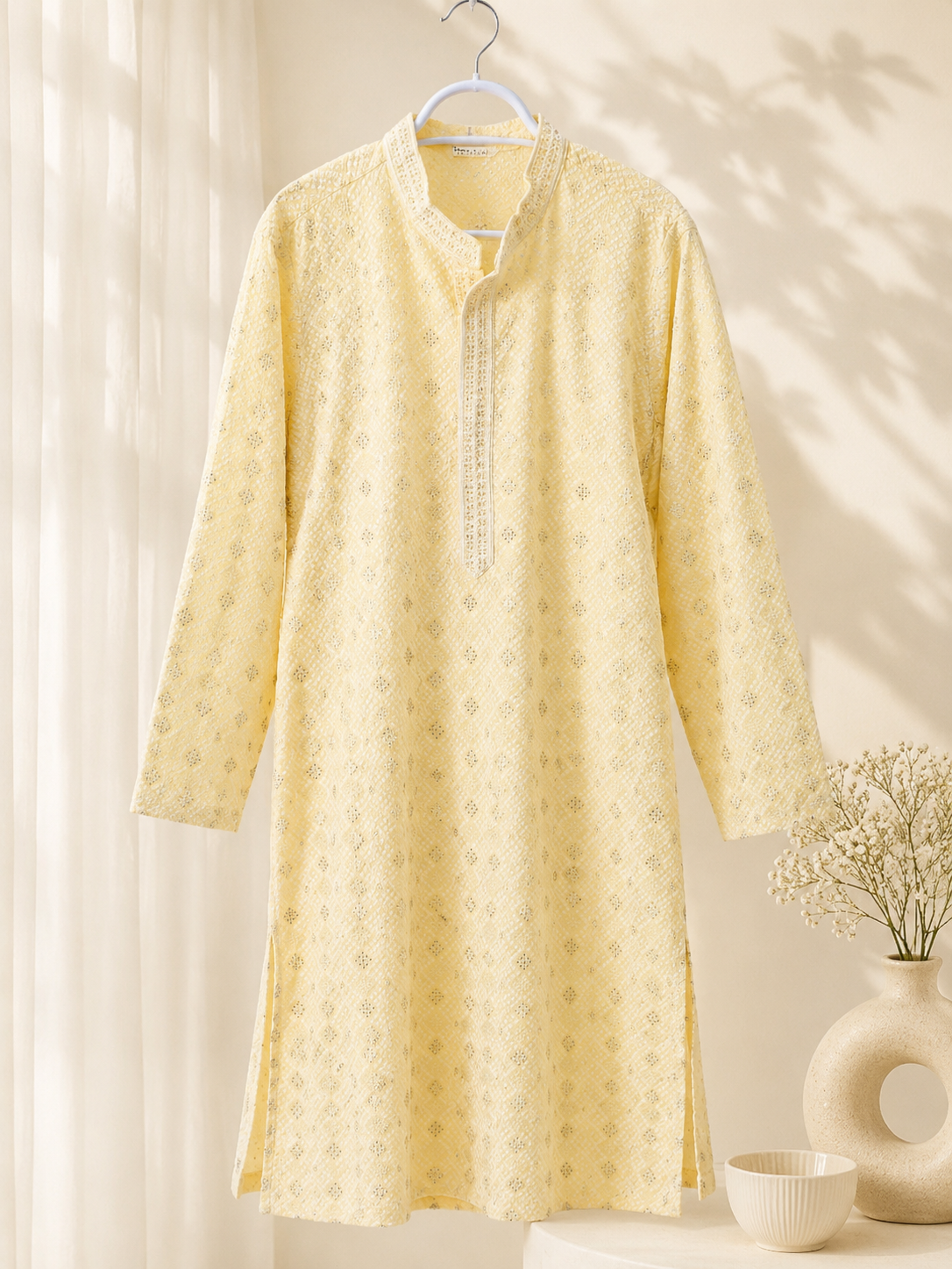 Light Yellow Men's Kurta Top *Contact For Price*