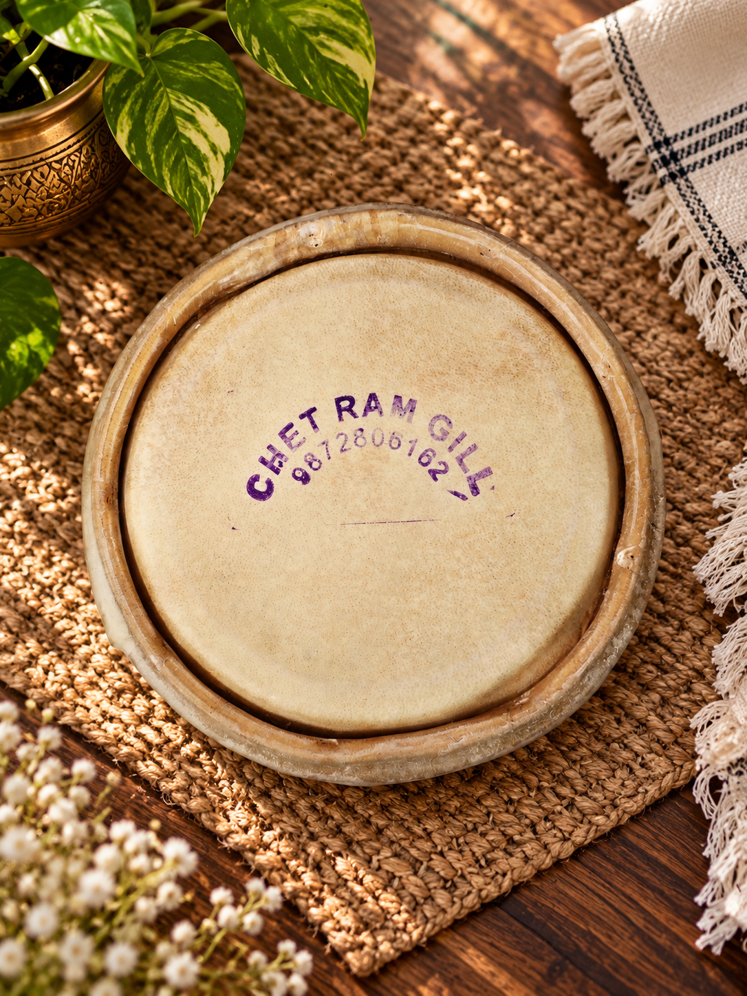 Chetram Gill Pro 6.5" Dholak Treble Skin