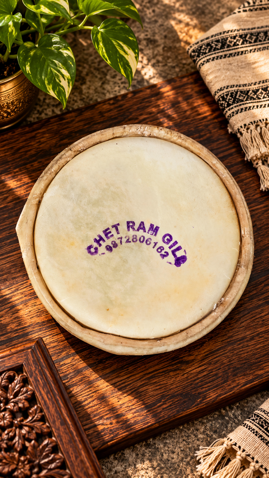 Chetram Gill Concert 7" Dholak Treble Skin