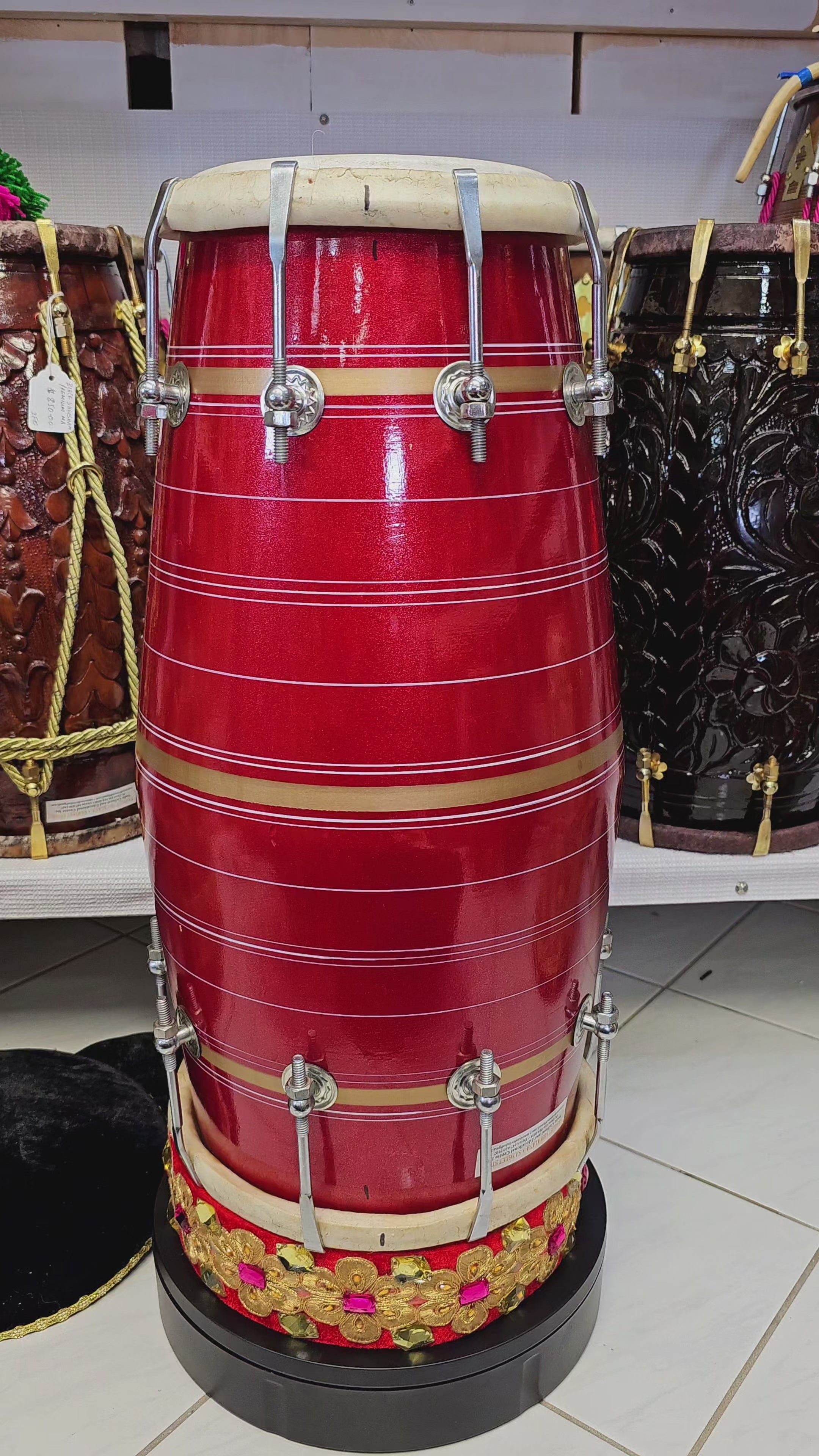 Dynamic Beats: 22" Revived Professional Dholak *External cosmetic defects