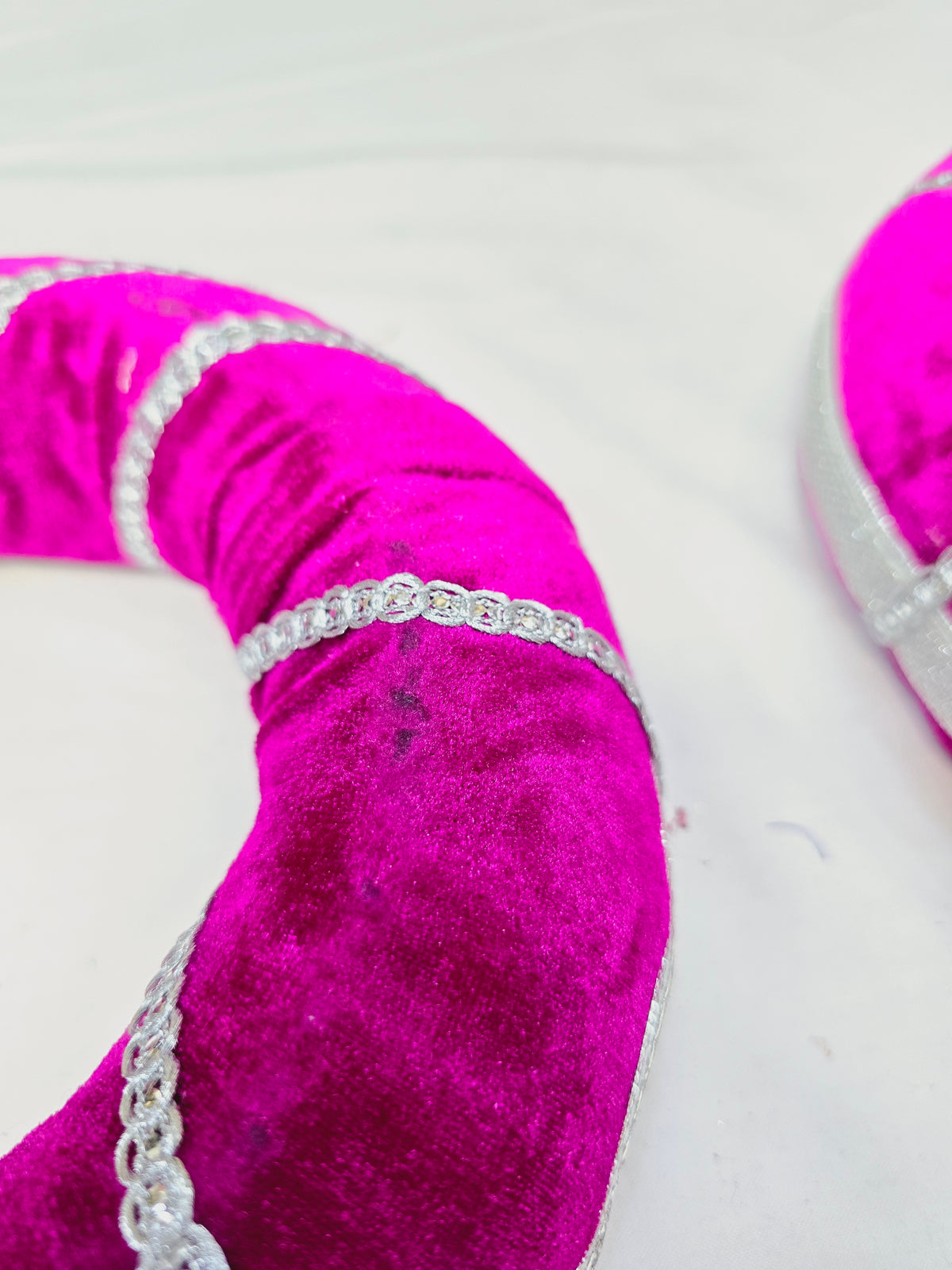 Starlit Magenta Tabla Rings – Magenta with Silver Design (Minor Cosmetic Defects) - Sangeet Store