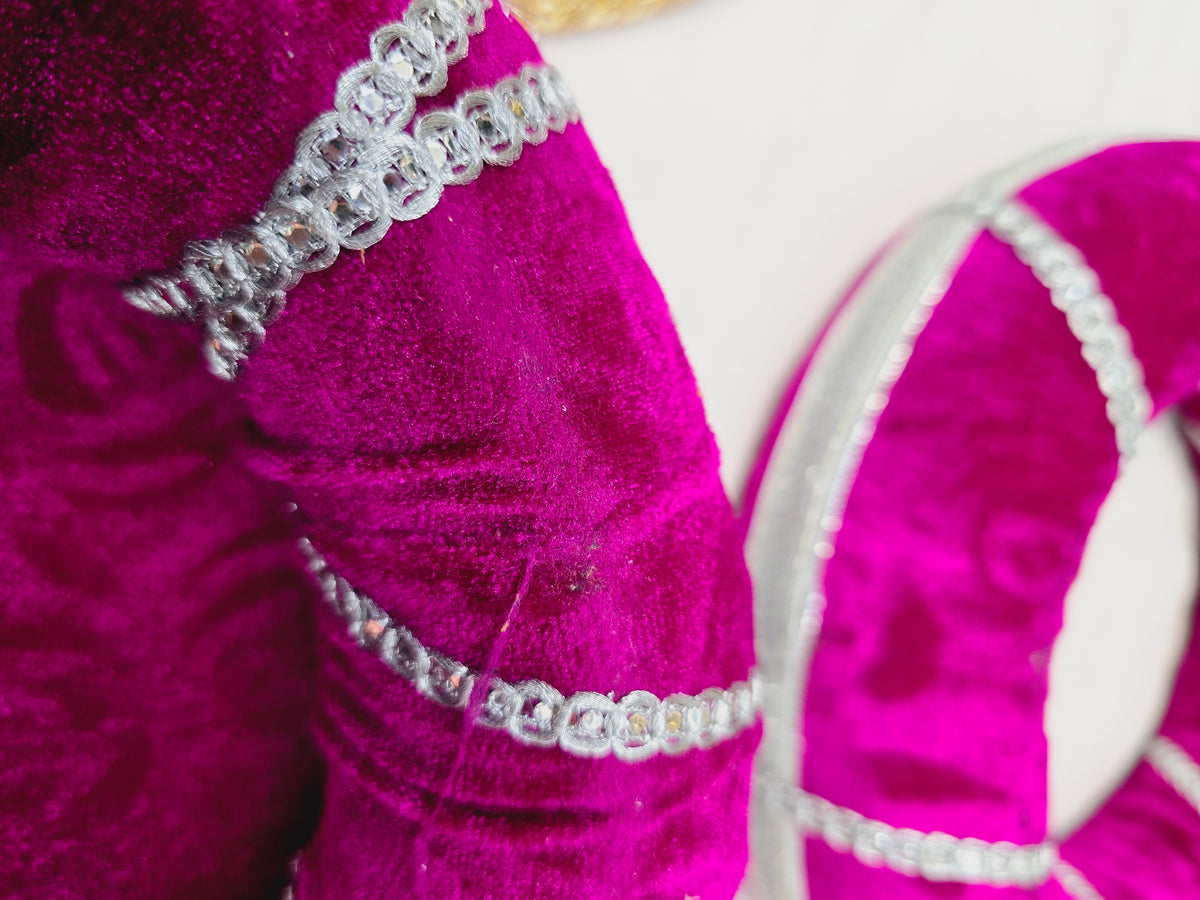 Starlit Magenta Tabla Rings – Magenta with Silver Design (Minor Cosmetic Defects) - Sangeet Store