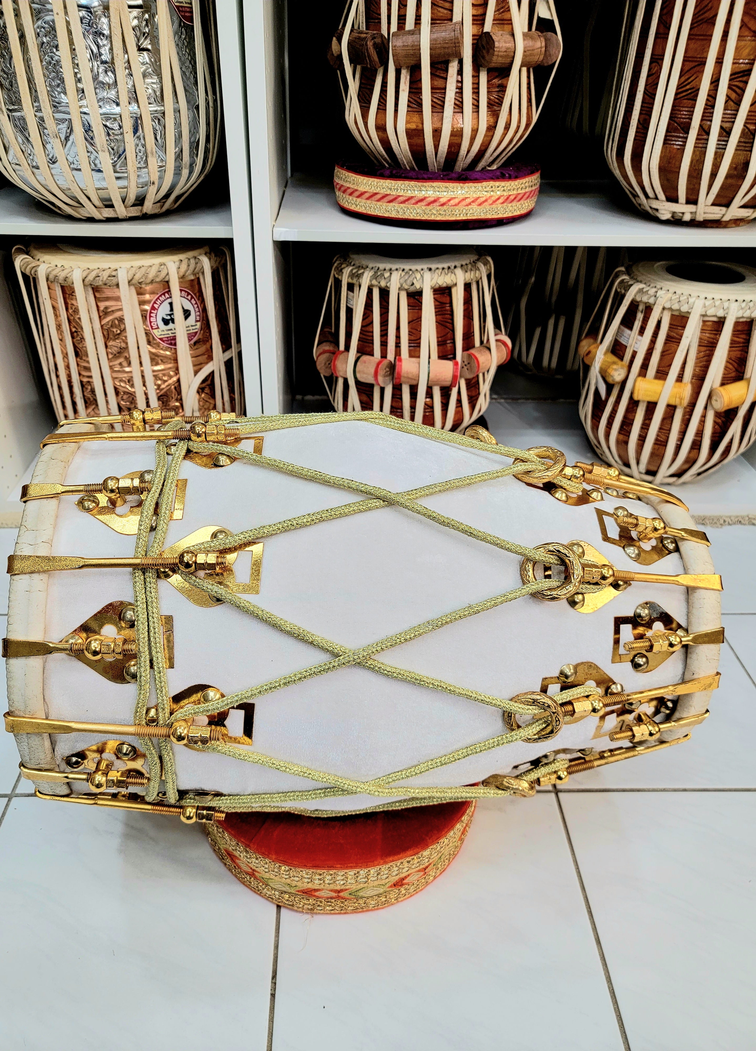 Pearl White & Gold Luxury 36-Bolted - Sangeet Store