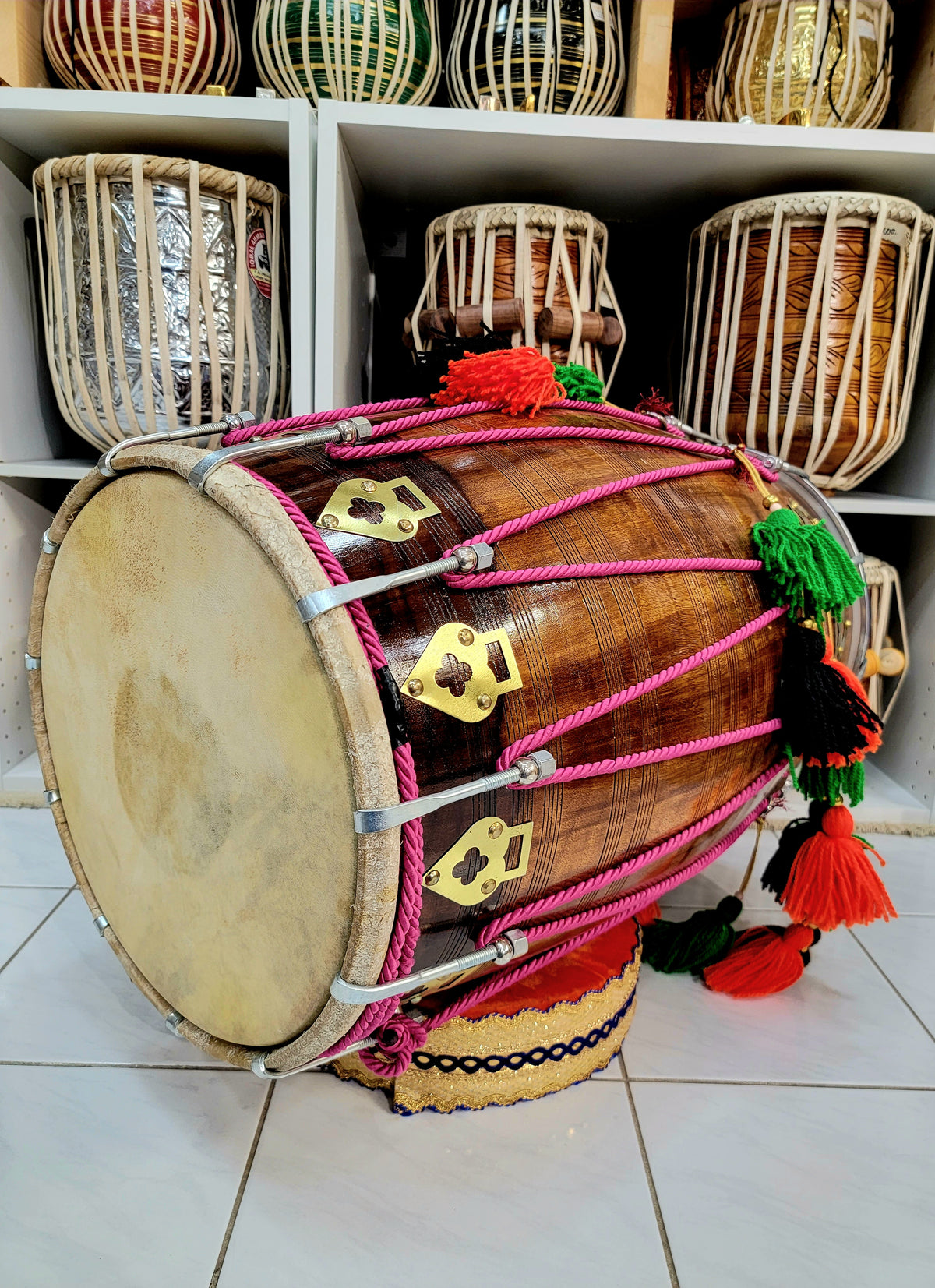 Premium Heavyweight Sheesham Dhol w. Accessories - Sangeet Store