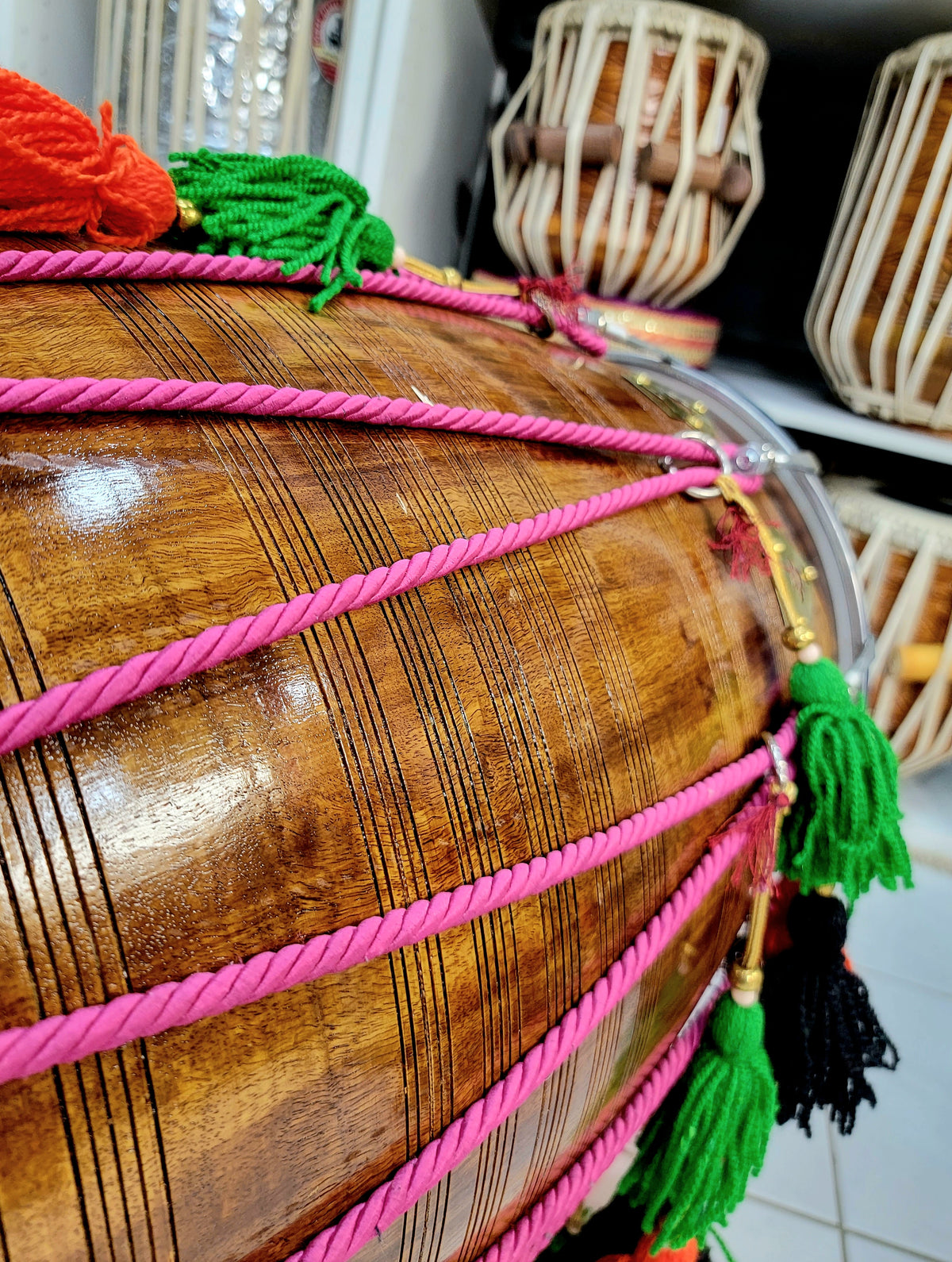 Premium Heavyweight Sheesham Dhol w. Accessories - Sangeet Store