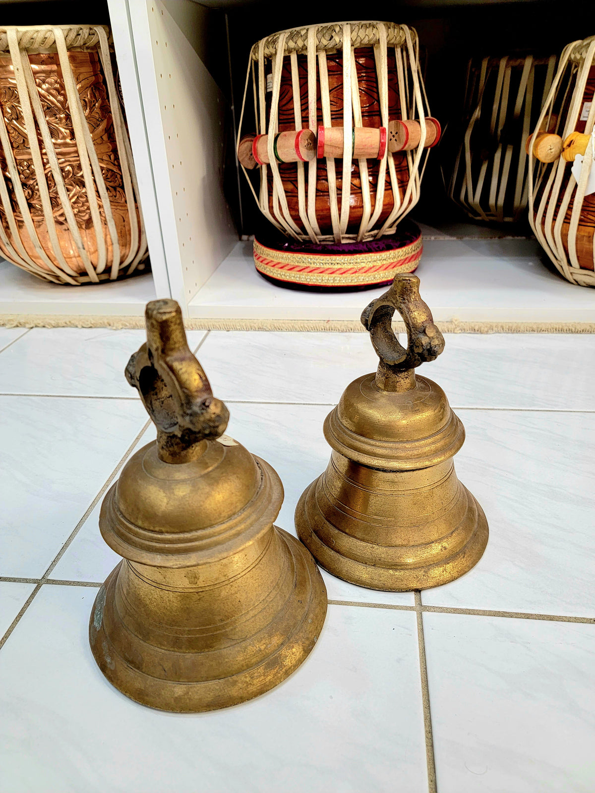 Rustic Bronze Double Temple Bells - Sangeet Store