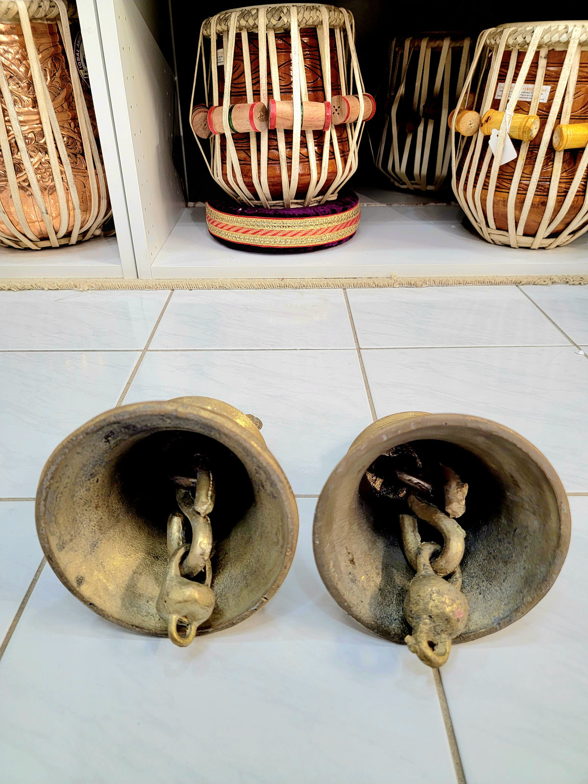 Rustic Bronze Double Temple Bells - Sangeet Store