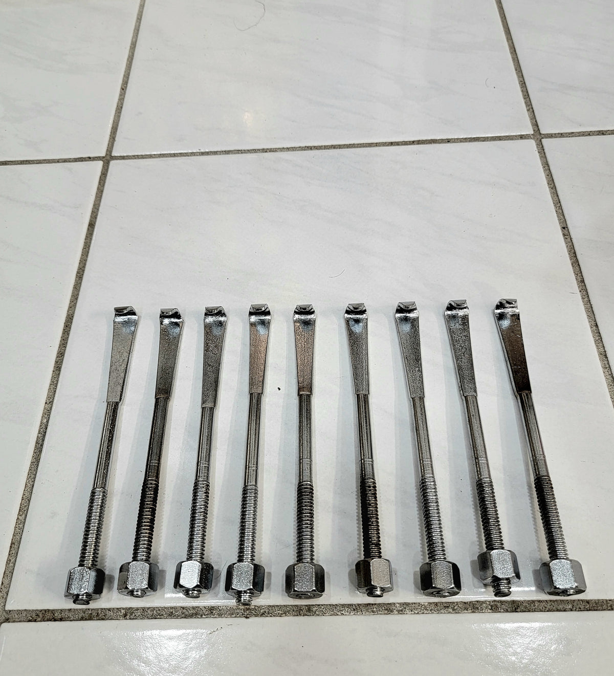Chrome Dholak Bolts (9-Piece Set) - Sangeet Store