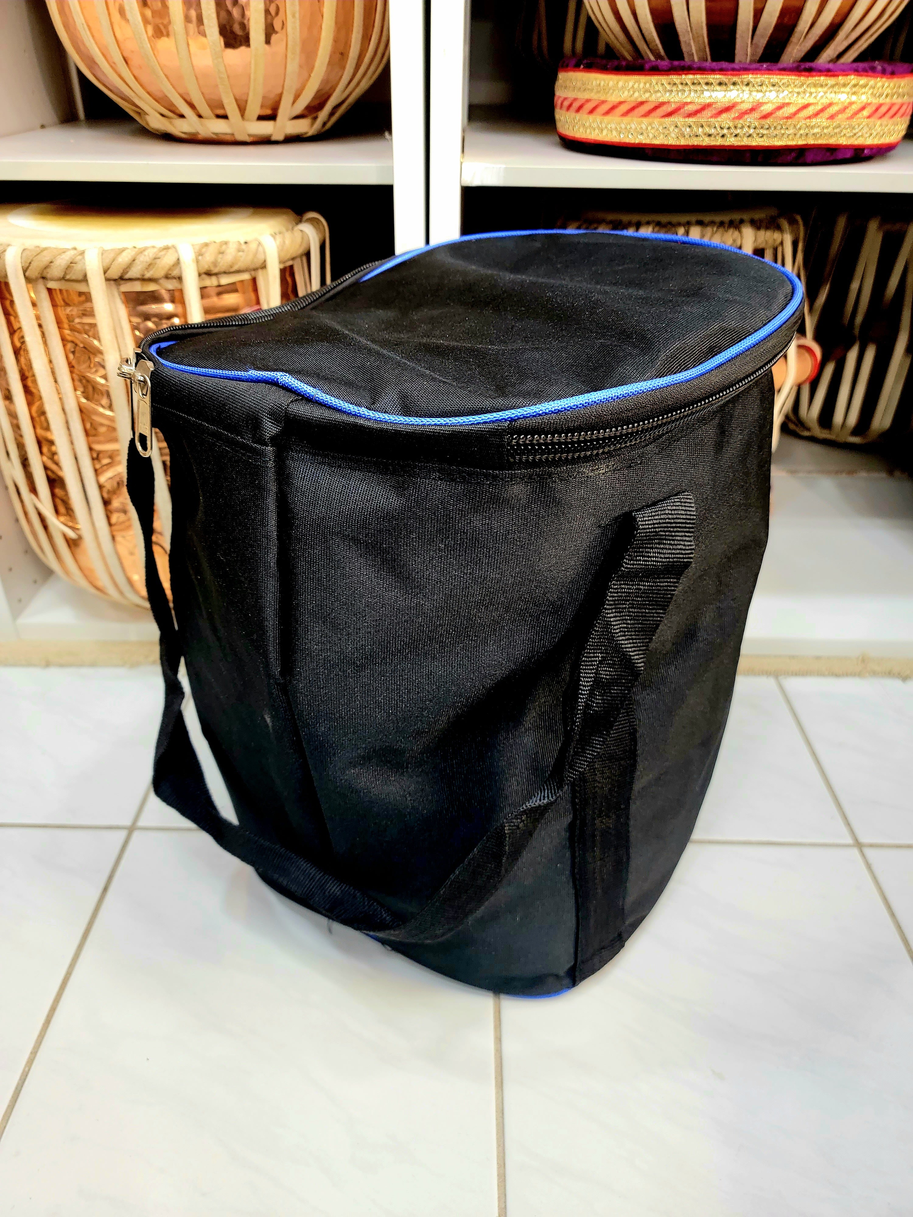 Black Interior Padded Single Dayan Bag with Blue Lining - Sangeet Store