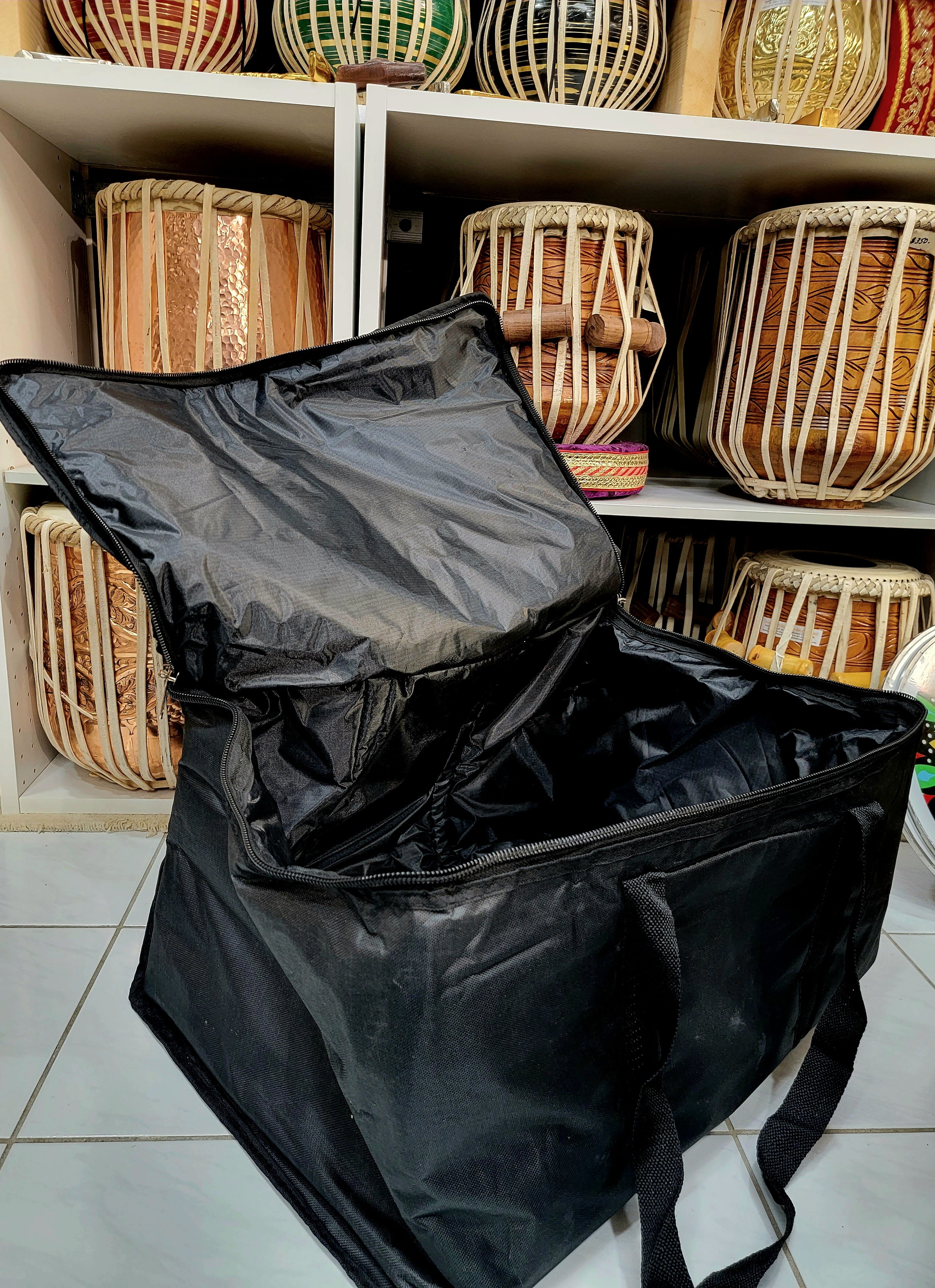 Black Interior Padded Harmonium Bag - Sangeet Store
