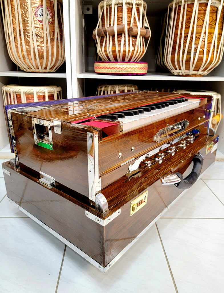 Professional Traditional 3-Reed 13-Scale Changer Harmonium - Sangeet Store