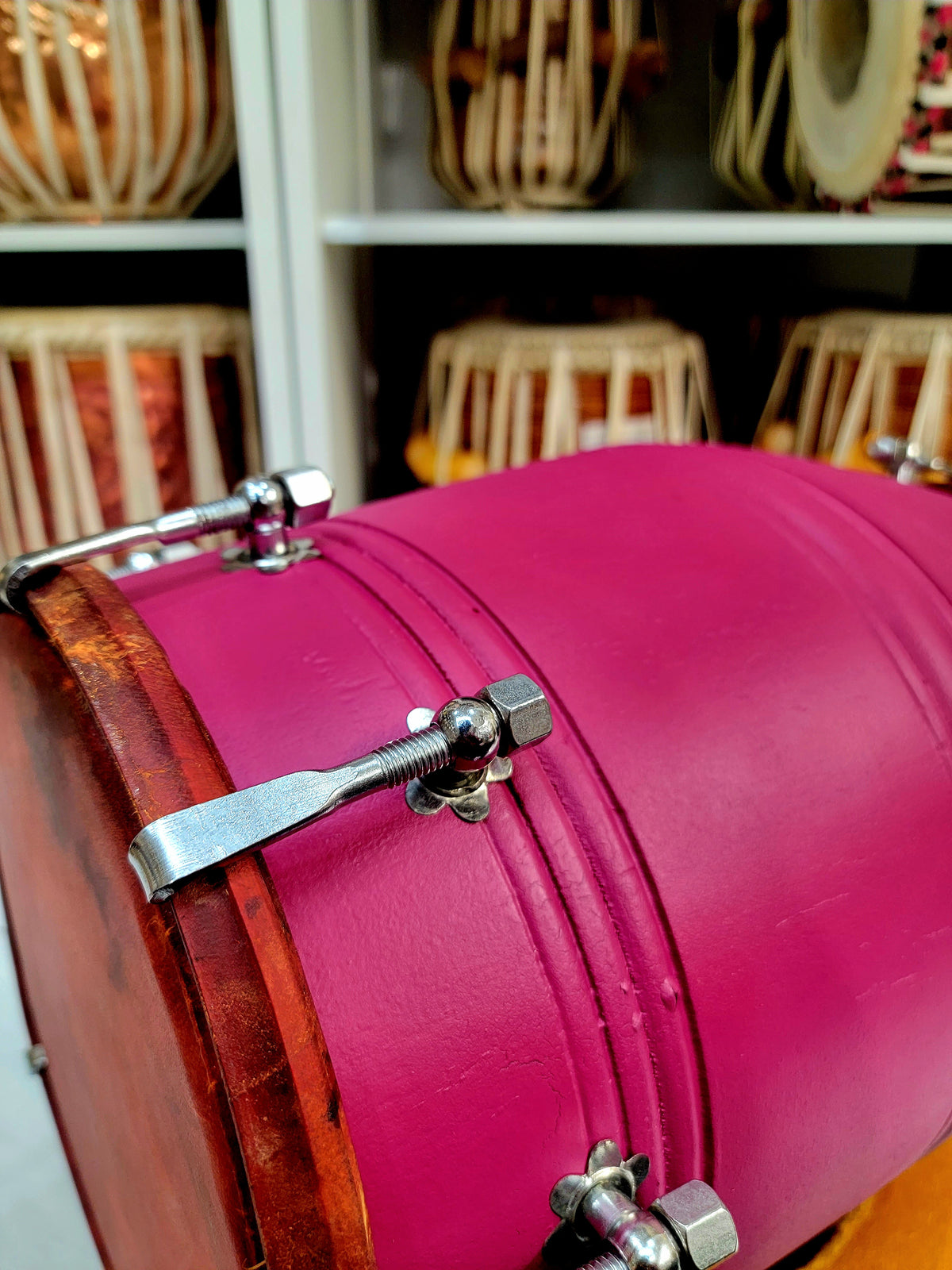 Exotic Magenta Student Quality Dholak - Sangeet Store