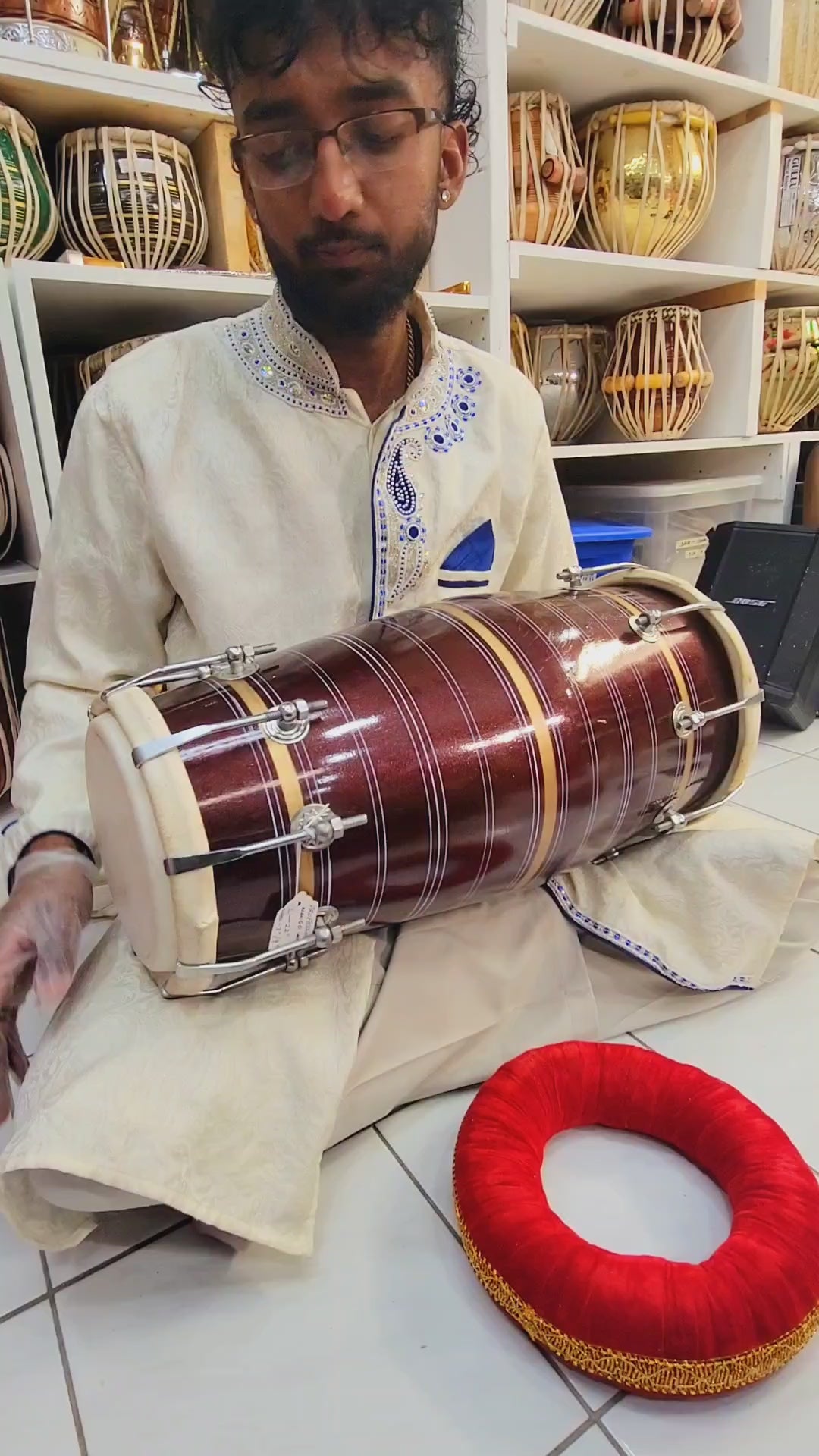Regal Echoes: The Refurbished Professional Dholak