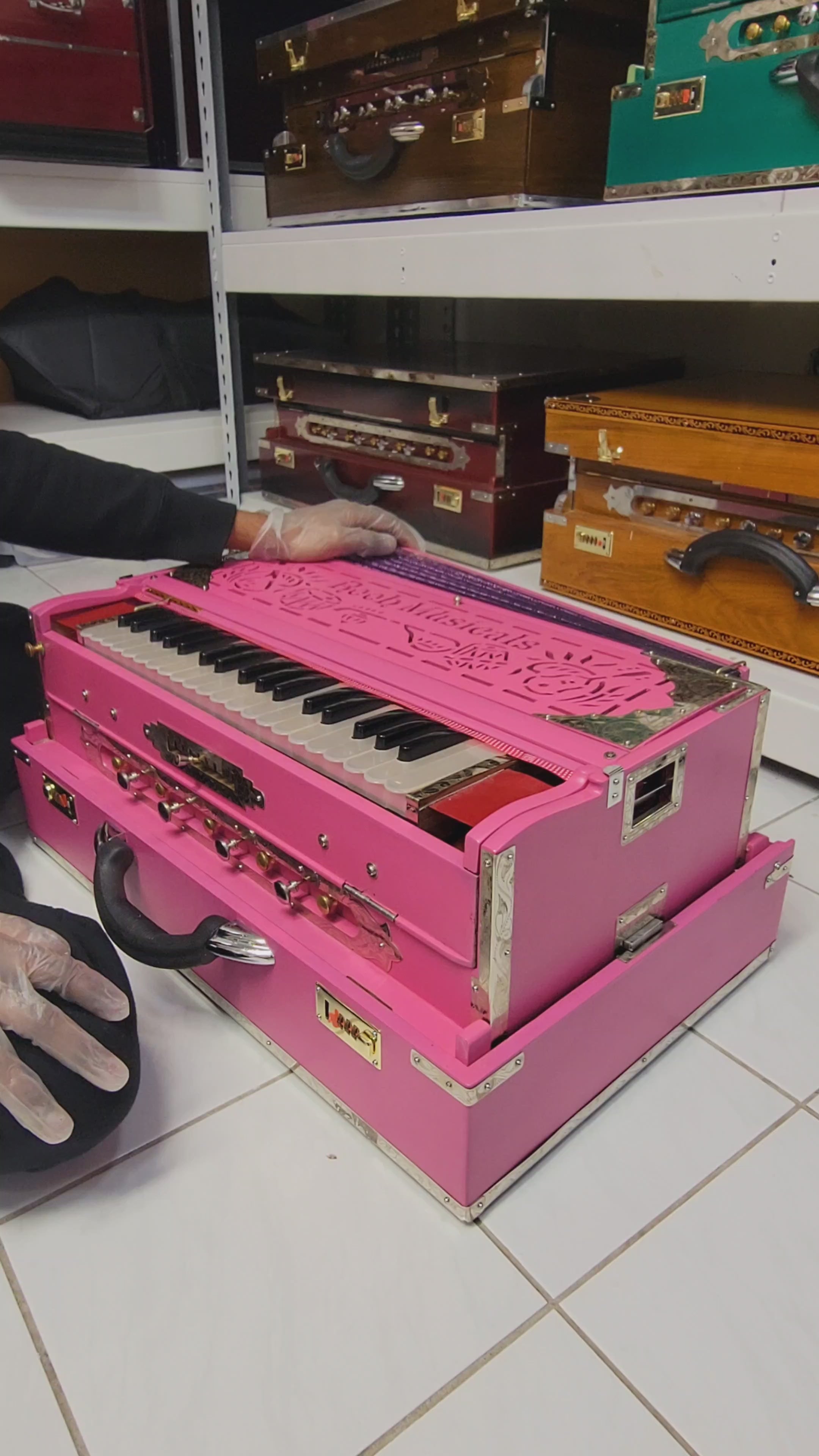 Melody Blush MMF Pink 9-Scale Changer - A Sweet Toned Matte Pink Harmonium with Captivating Melodic Power!